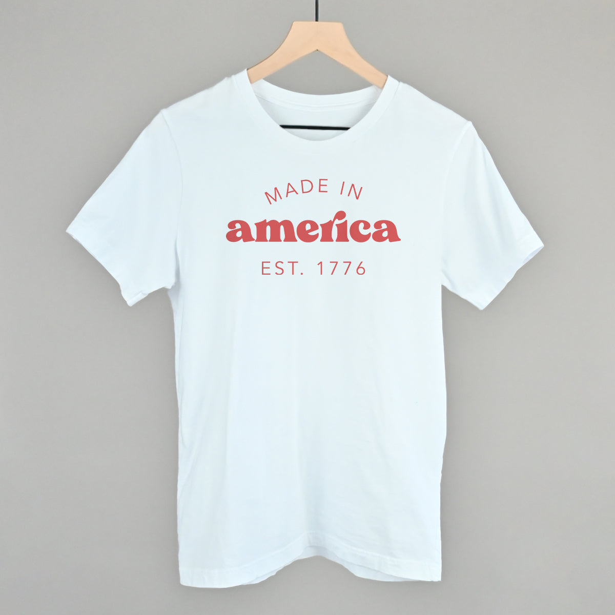 White Bella 3001 Tee Made in America