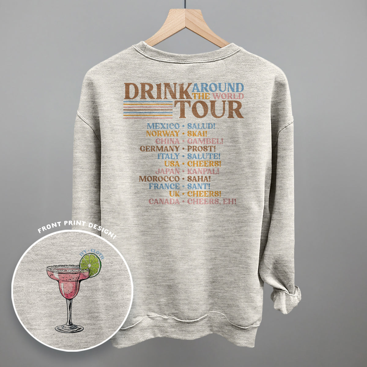 Drink Around The World Tour with margarita front.