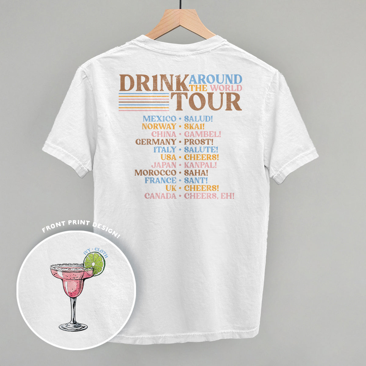 IC-White Drink Around the World Tour T-shirt