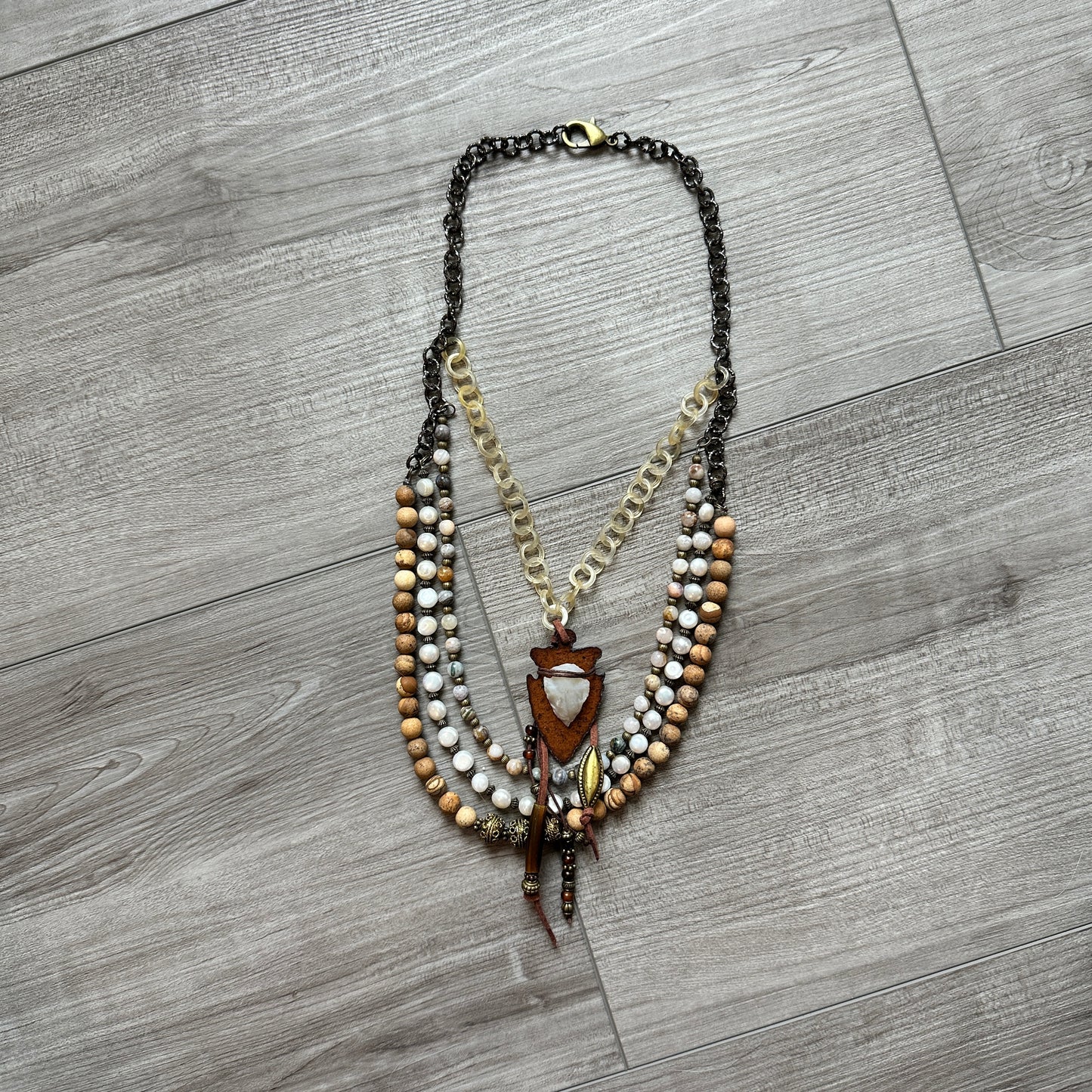 Arrowhead Necklace 4 Strand by Amy Kaplan