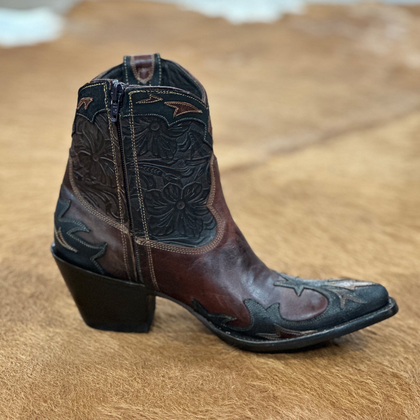 Giant Brown and Black Bootie by Old Gringo Cowboy Boots at Bourbon Cowgirl