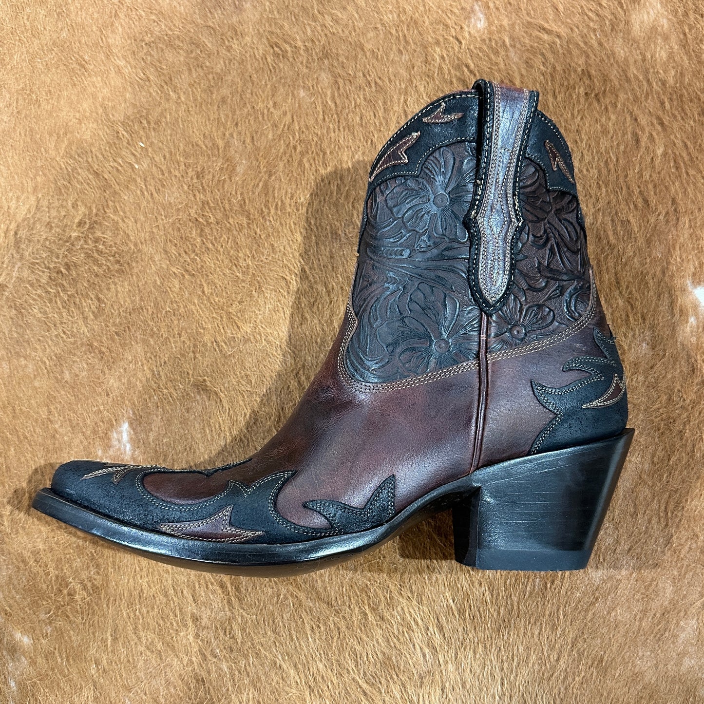 Giant Brown and Black Bootie by Old Gringo Cowboy Boots at Bourbon Cowgirl