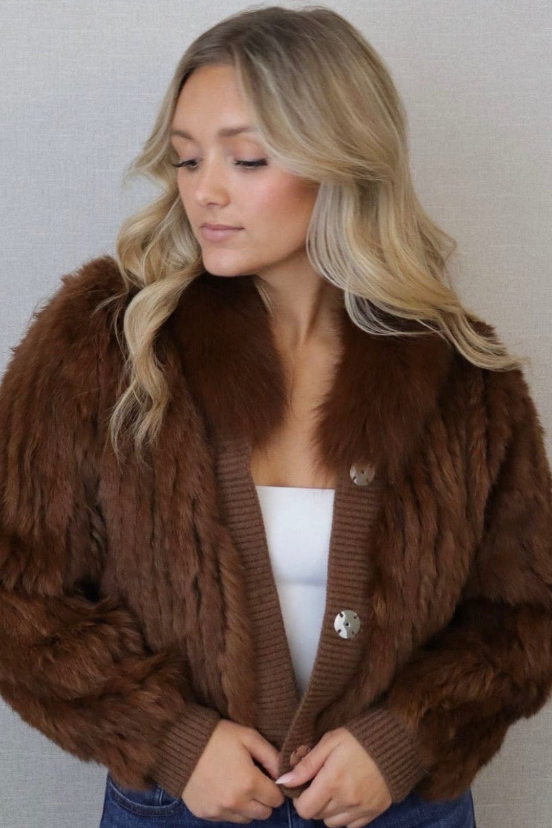 Jess Rabbit and Fox Fur Jacket by Morris Kaye & Sons