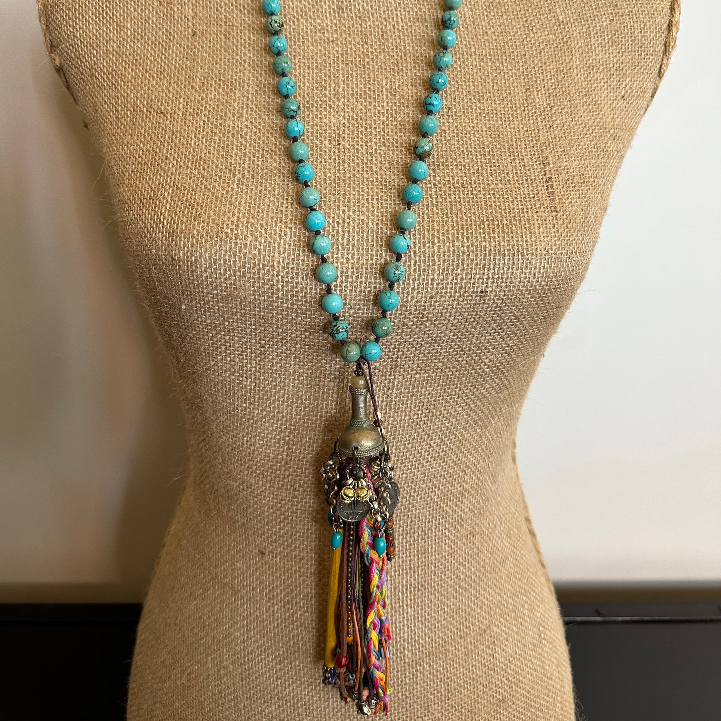 Turquoise Strand with Tassel - Amy Kaplan for Bourbon Cowgirl