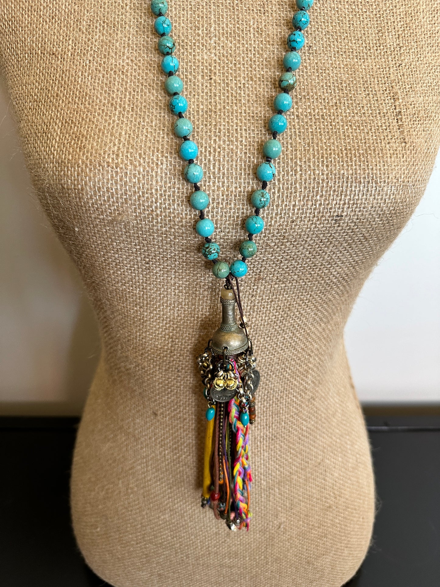 Turquoise Strand with Tassel - Amy Kaplan for Bourbon Cowgirl