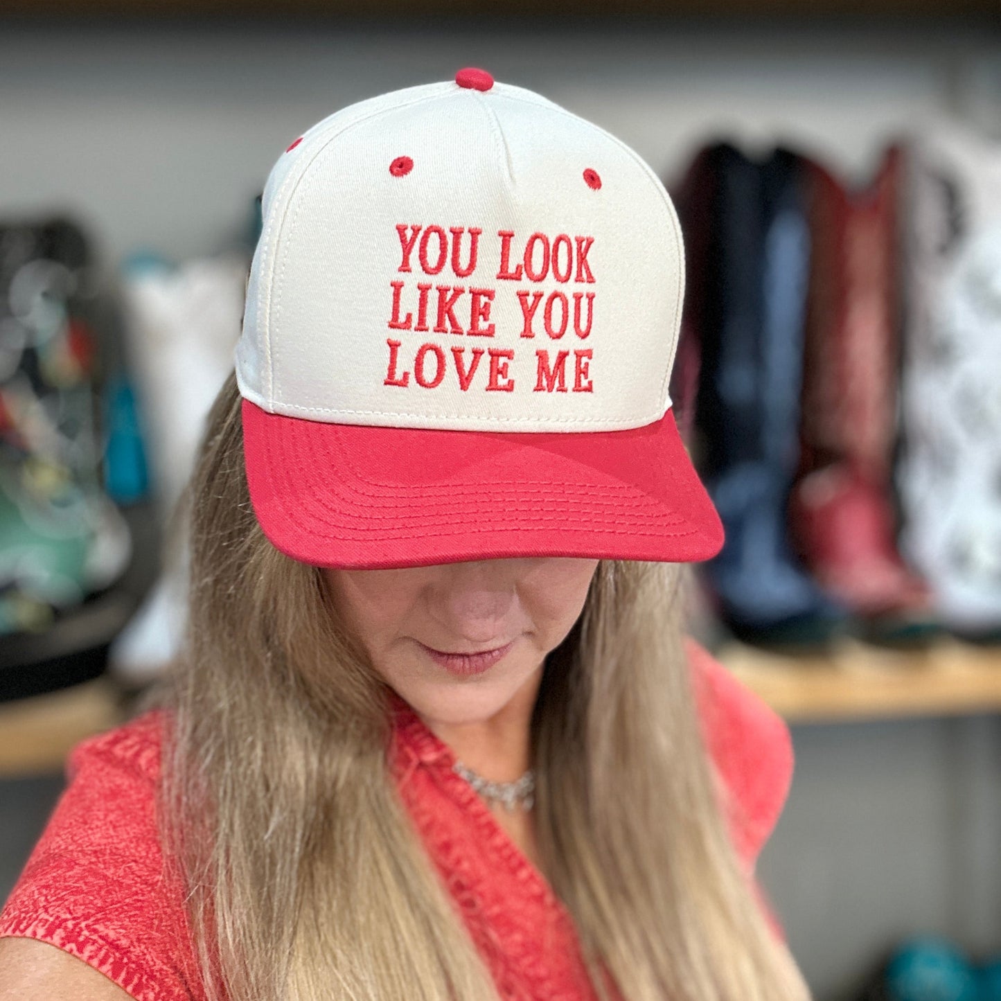 You Look Like You Love Me Snapback Trucker Hat