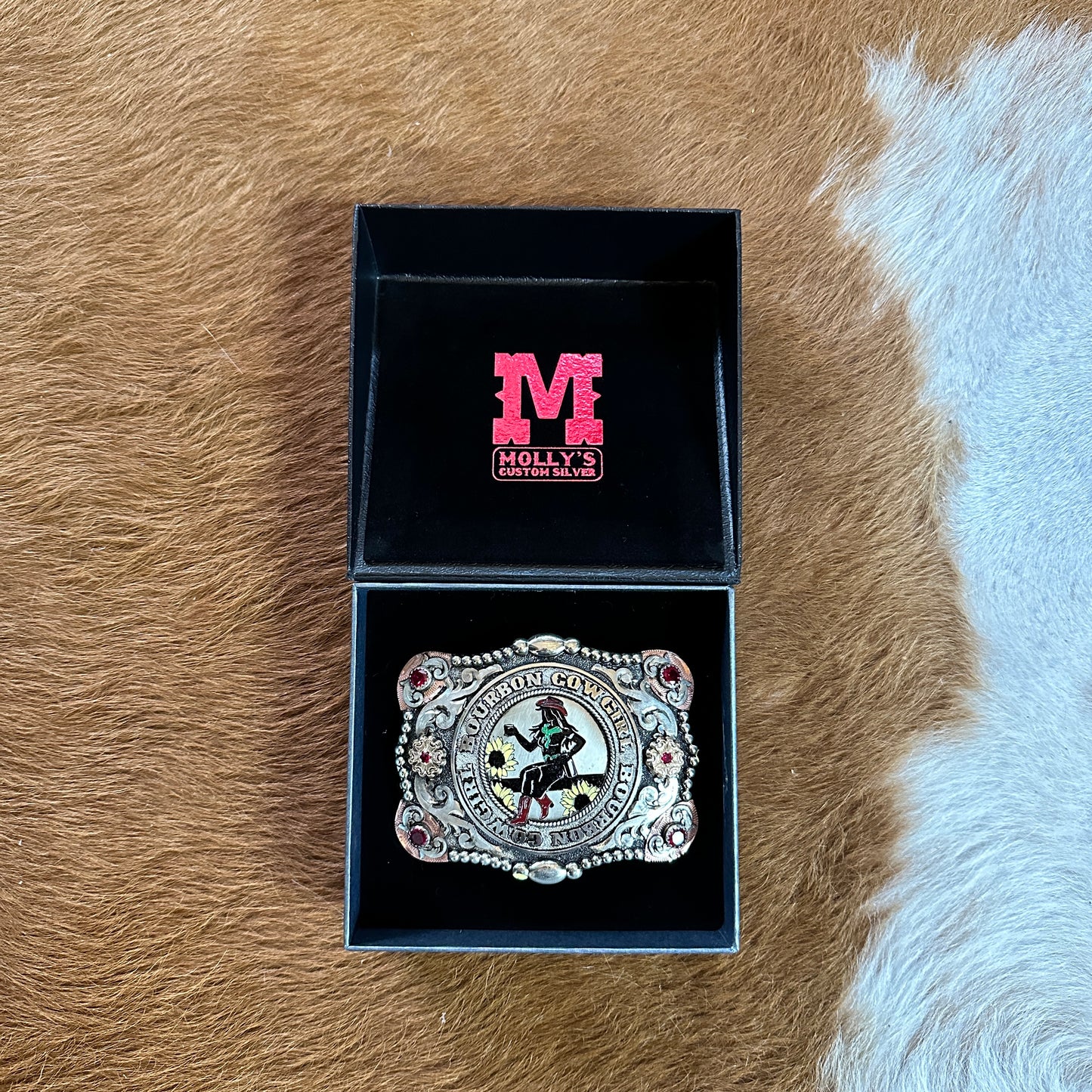 Bourbon Cowgirl Silver Buckle by Molly's Silver