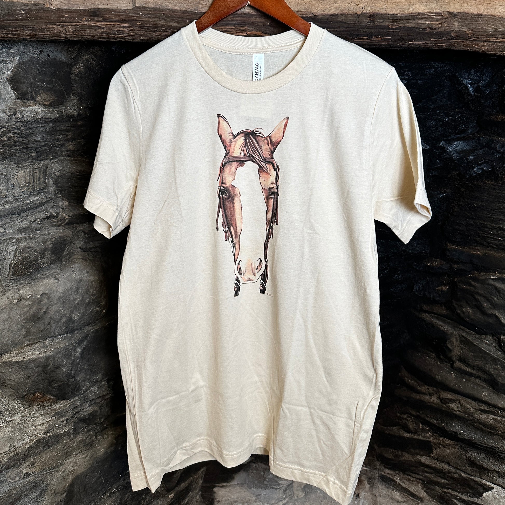 Horse head graphic tee shirt