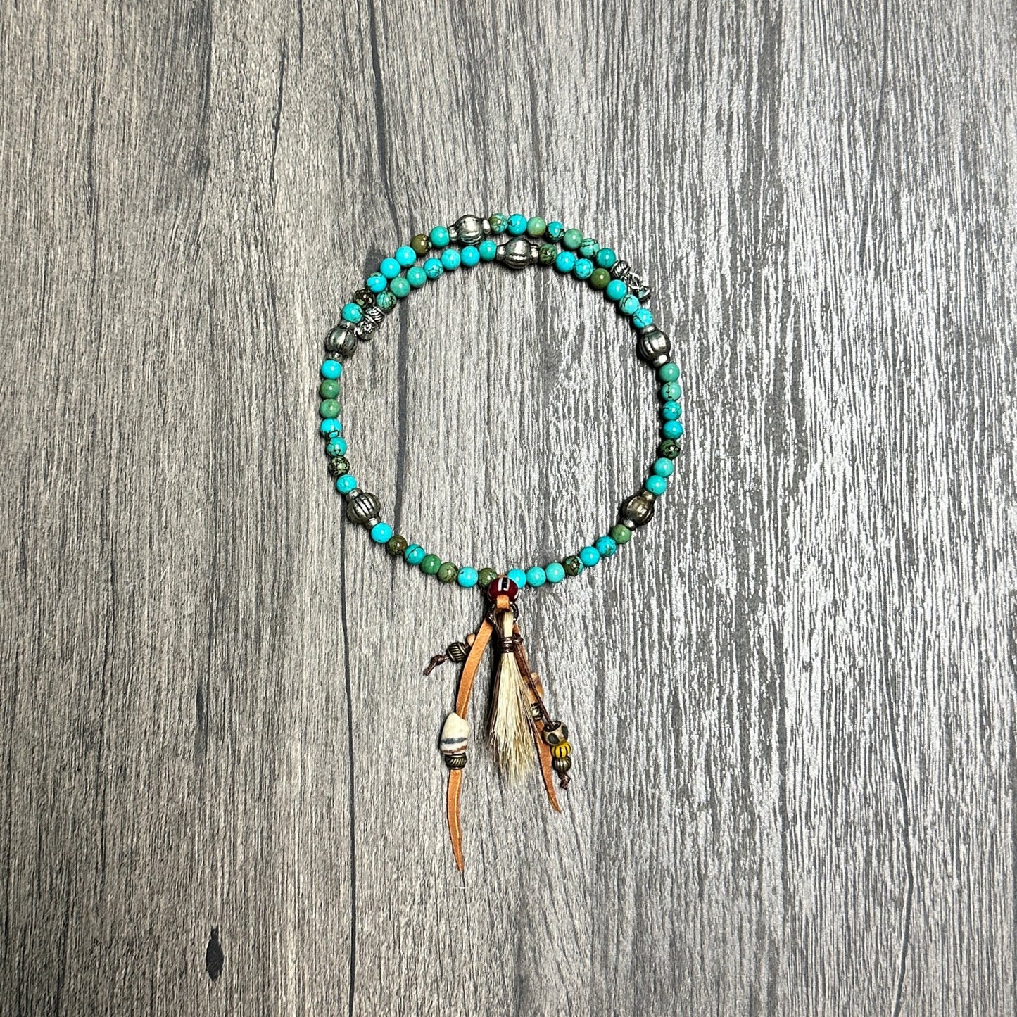 Turquoise Horse Hair Memory Necklace- Amy Kaplan for Bourbon Cowgirl