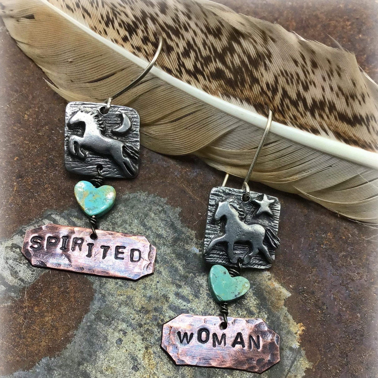 Spirited Woman Earrings- Exclusive Handmade Jewelry for Bourbon Cowgirl