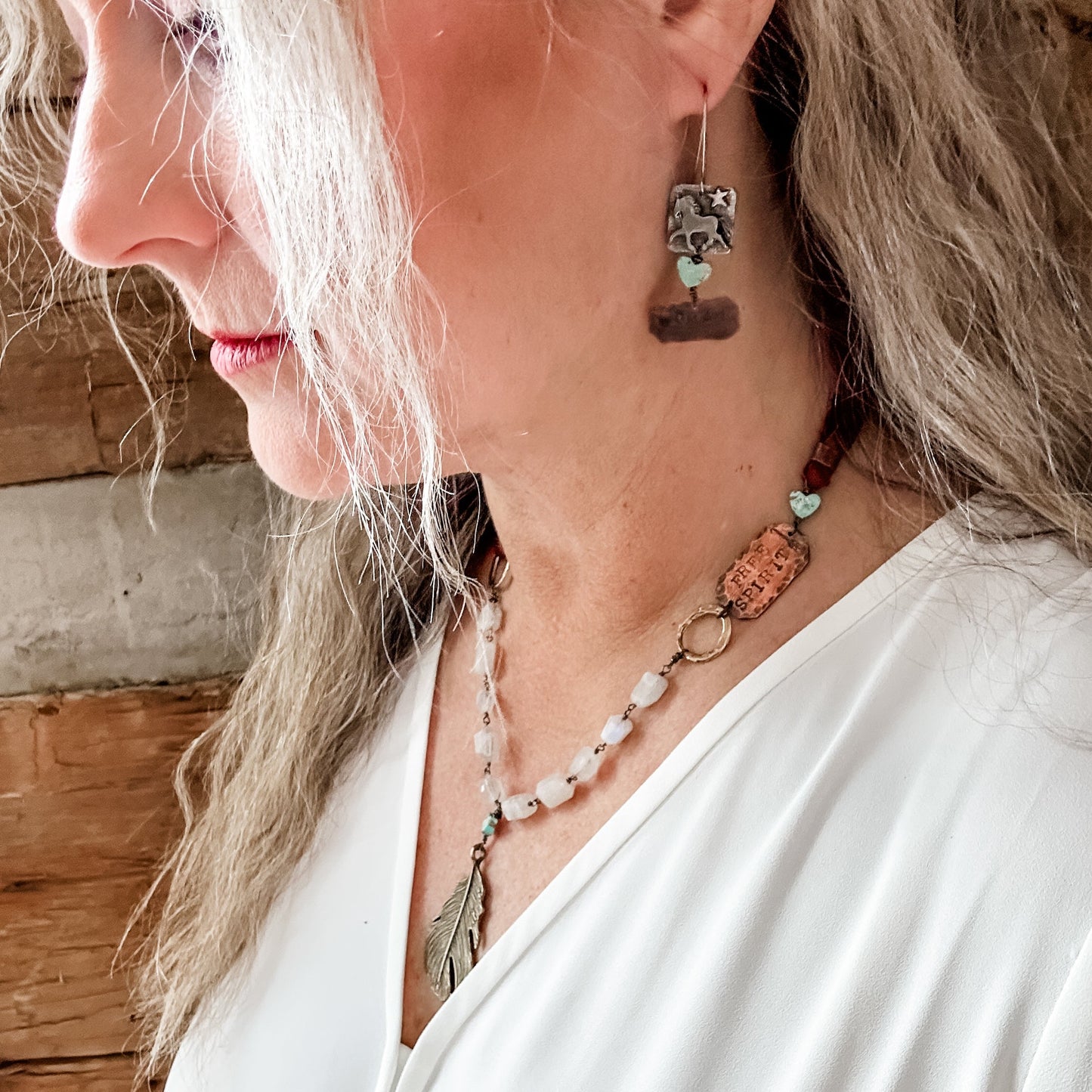 Spirited Woman Earrings- Exclusive Handmade Jewelry for Bourbon Cowgirl