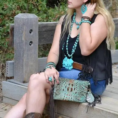 Turquoise Slab Belt Buckle - Western Accessories for Cowgirls