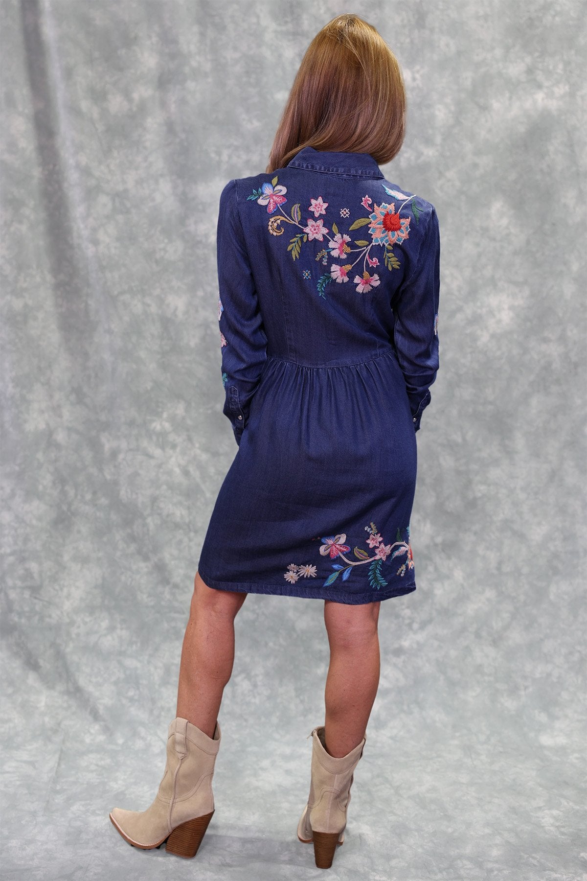 Malaya Denim Shirt Dress by Johnny Was