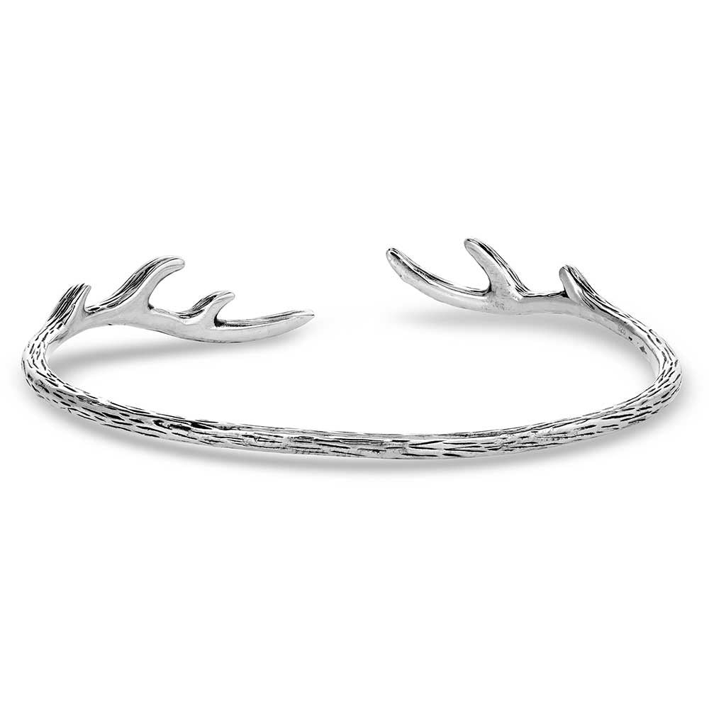 Silver antler cuff bracelet