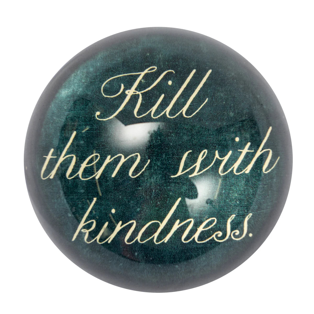 Kill them with kindness paperweight