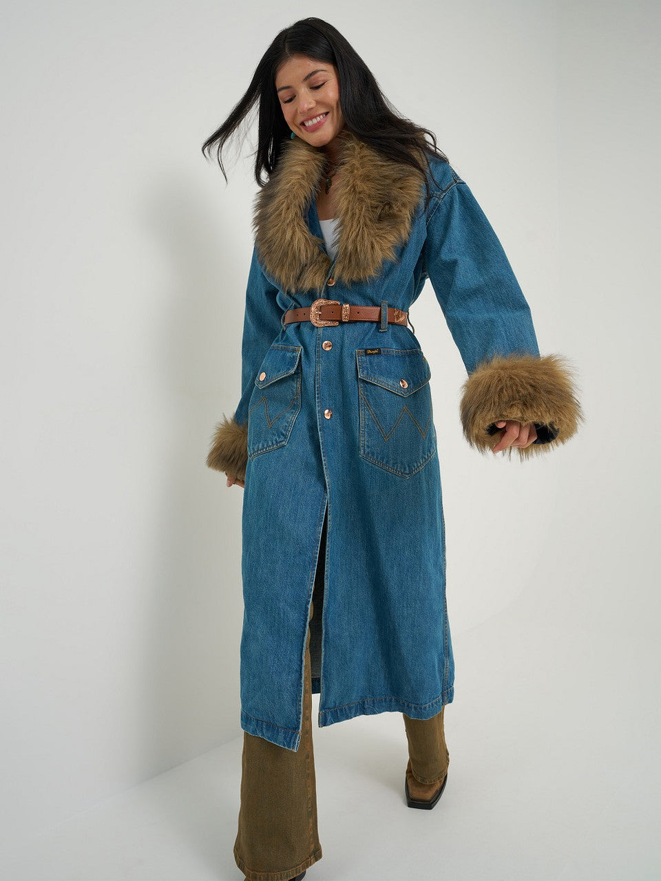 Wrangler Lainey Wilson Penny Lainey Denim Trench Coat
