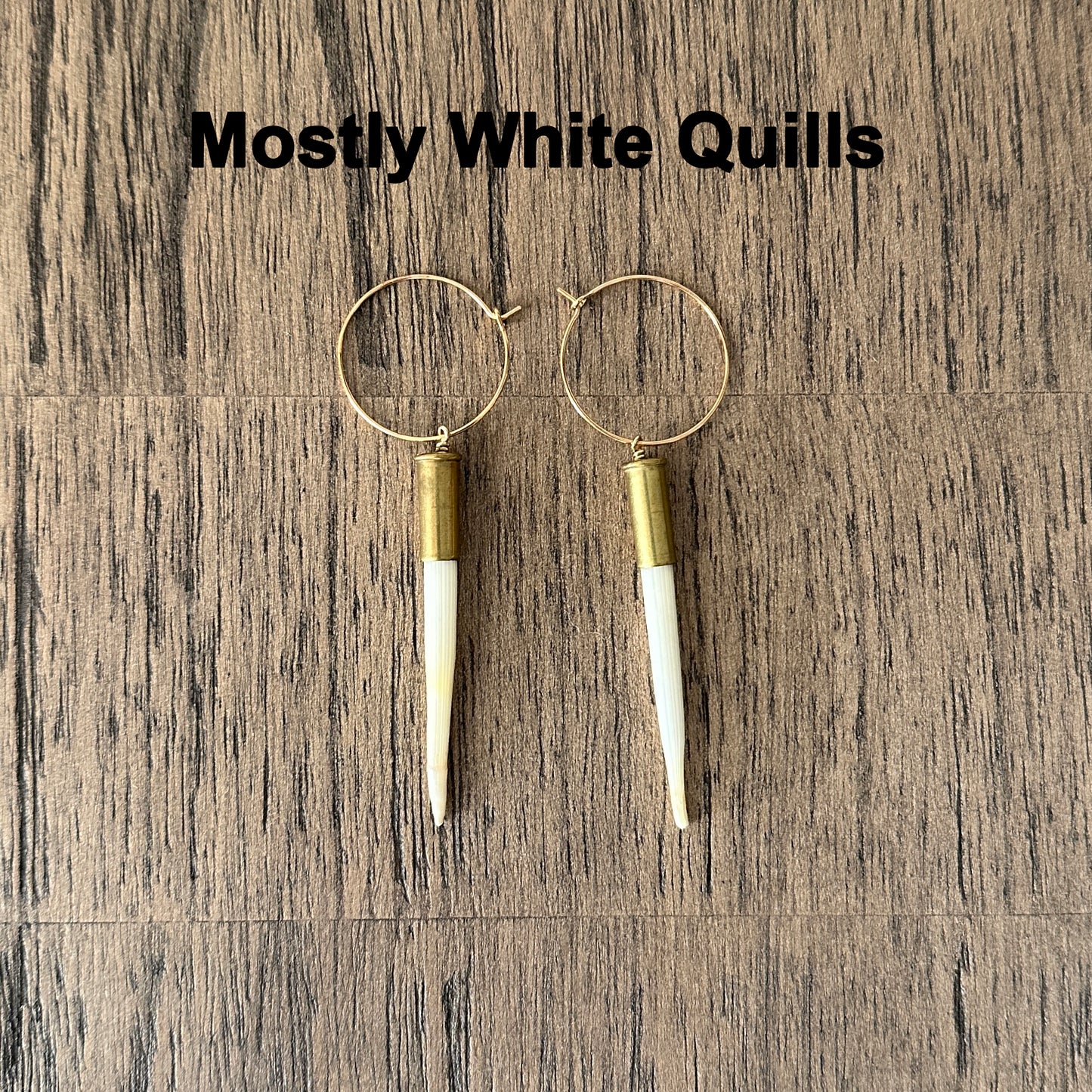 Mostly White Quills earrings