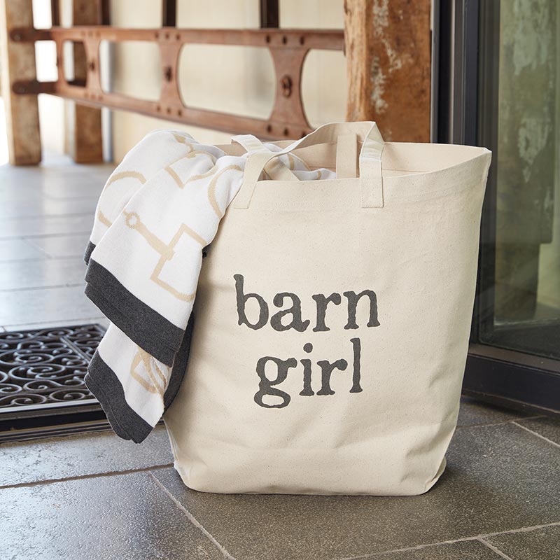 Barn Girl Large Canvas Tote Bag at Bourbon Cowgirl