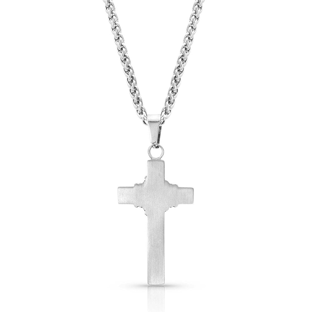 NC4332 silver cross pendant necklace