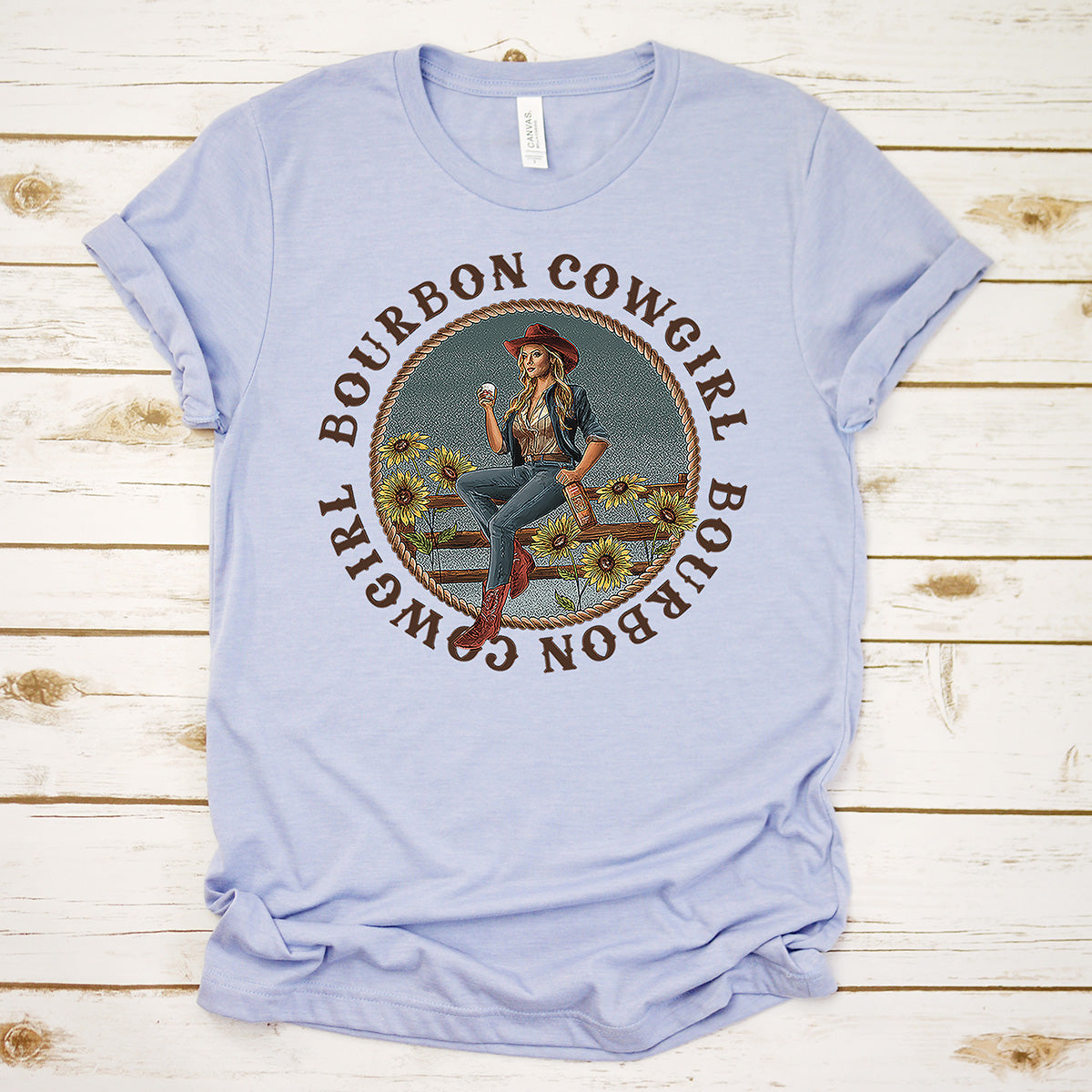 Bourbon Cowgirl graphic tee