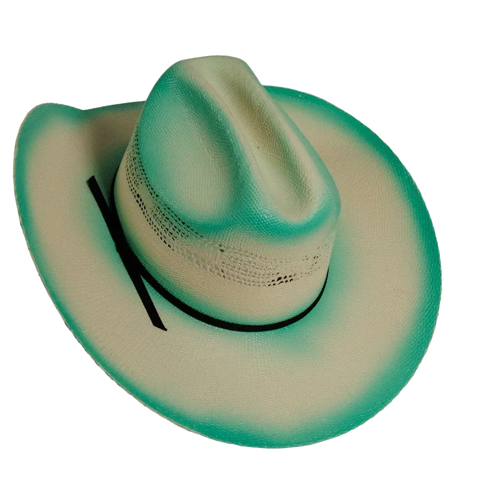 Olivia turquoise straw cowboy hat
