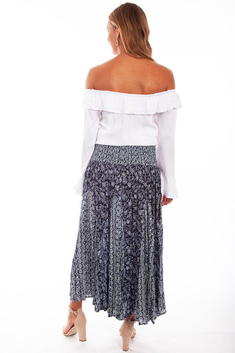 White off-shoulder top & floral skirt preview