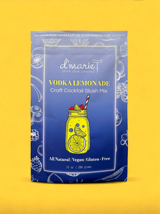 d'marie Vodka Lemonade Craft Cocktail Slush Mix (Photoroom)