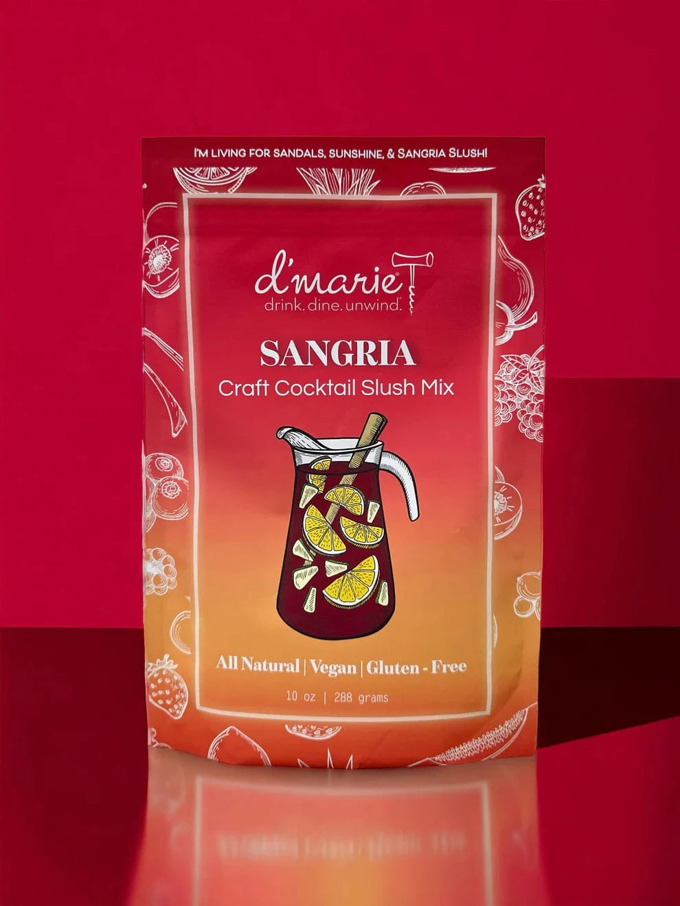 d'marie Sangria Craft Cocktail Slush Mix
