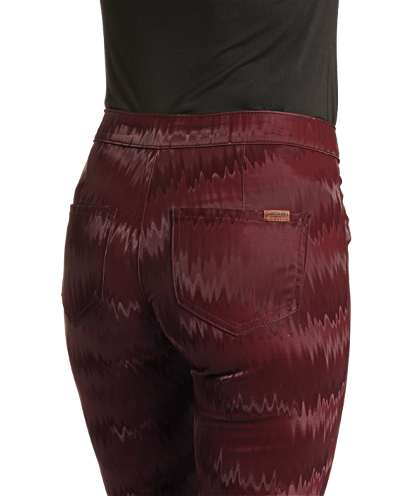Burgundy patterned leggings RRWD7PR0FN