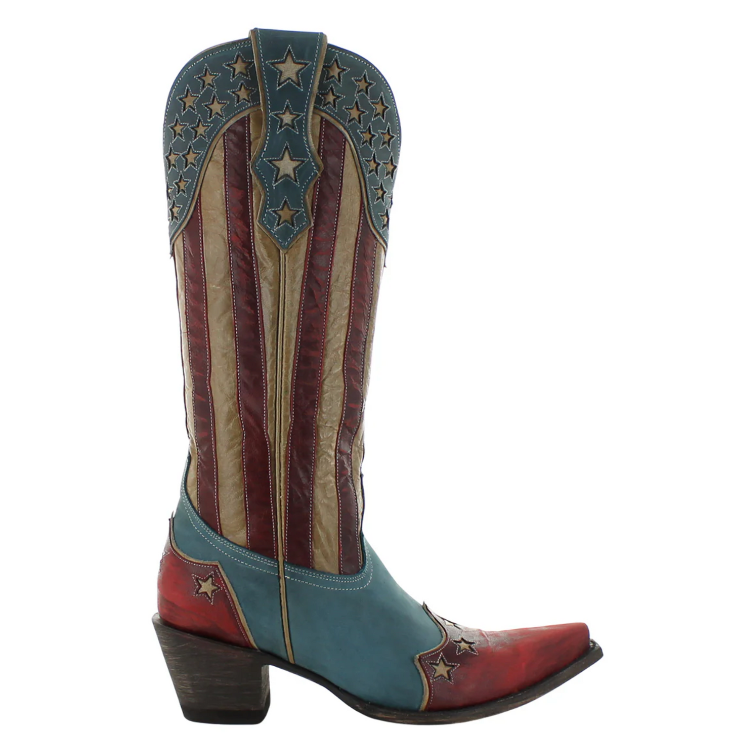 Bloom Relaxed Fit - Red White Blue Old Gringo Cowboy Boots at Bourbon Cowgirl