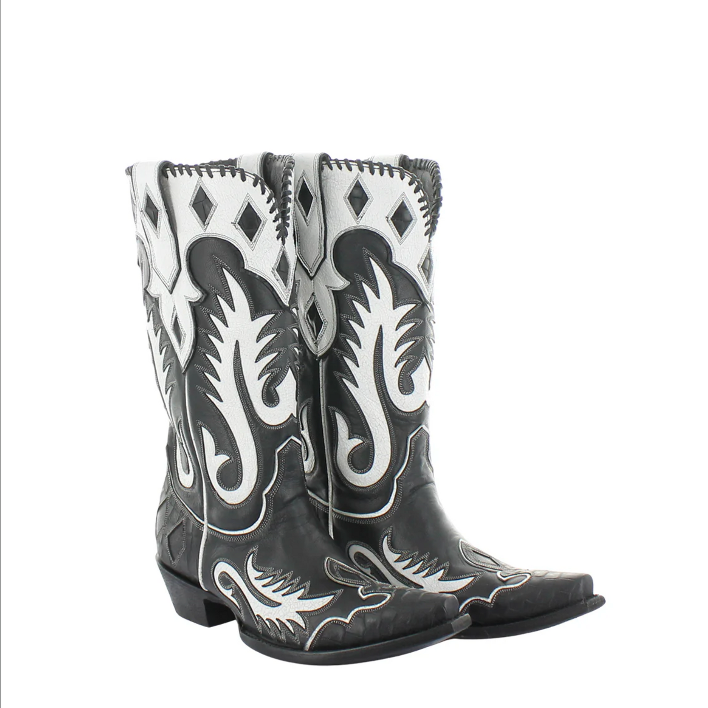 Cowgirl Rising Boot in Black and White by Old Gringo