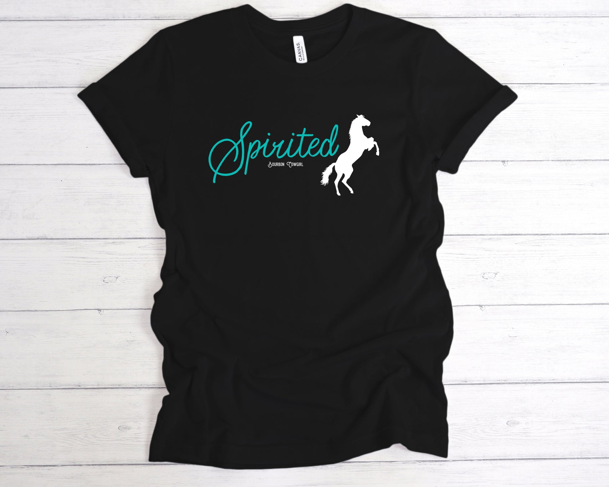Spirited Tee shirt with horse graphic