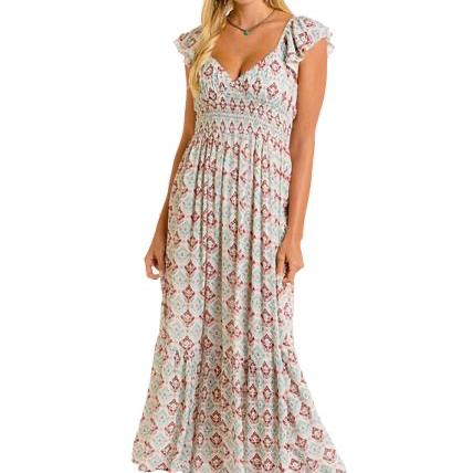 Printed Maxi Dress by Panhandle for Country Girls at Bourbon Cowgirl