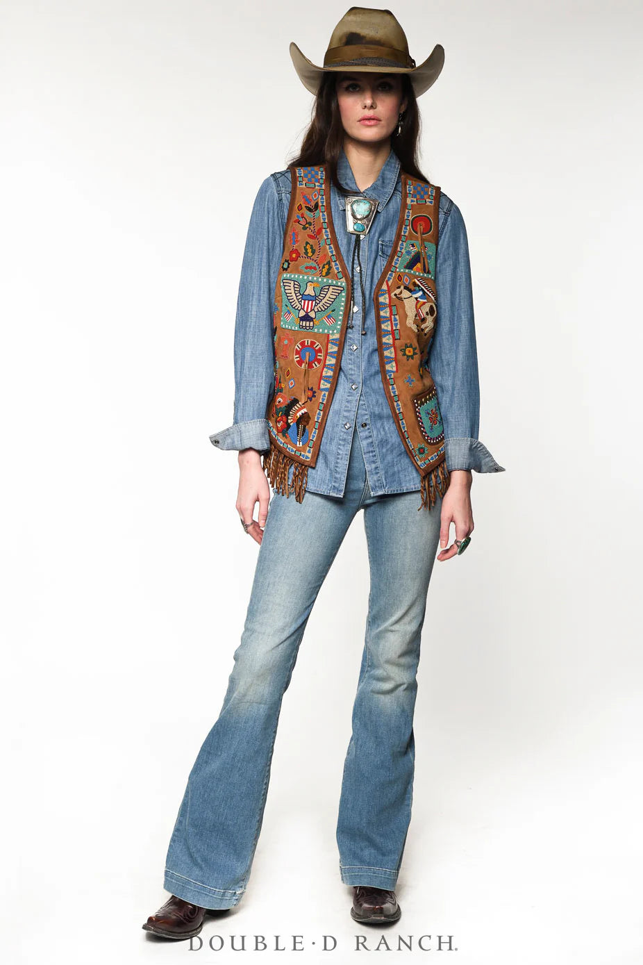 American Assemblage Beaded Vest by Double D Ranch
