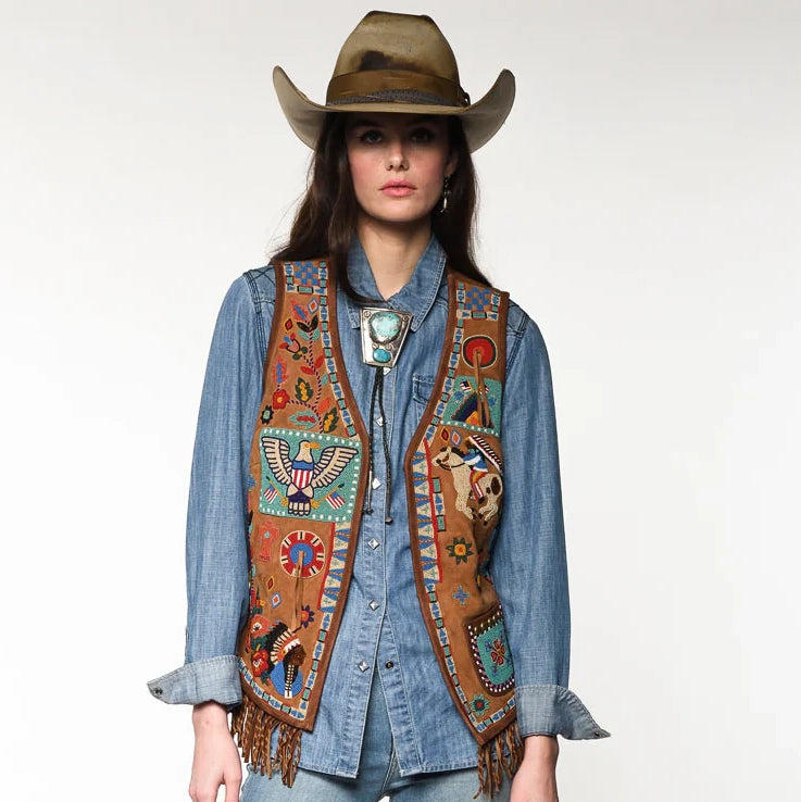 American Assemblage Beaded Vest by Double D Ranch