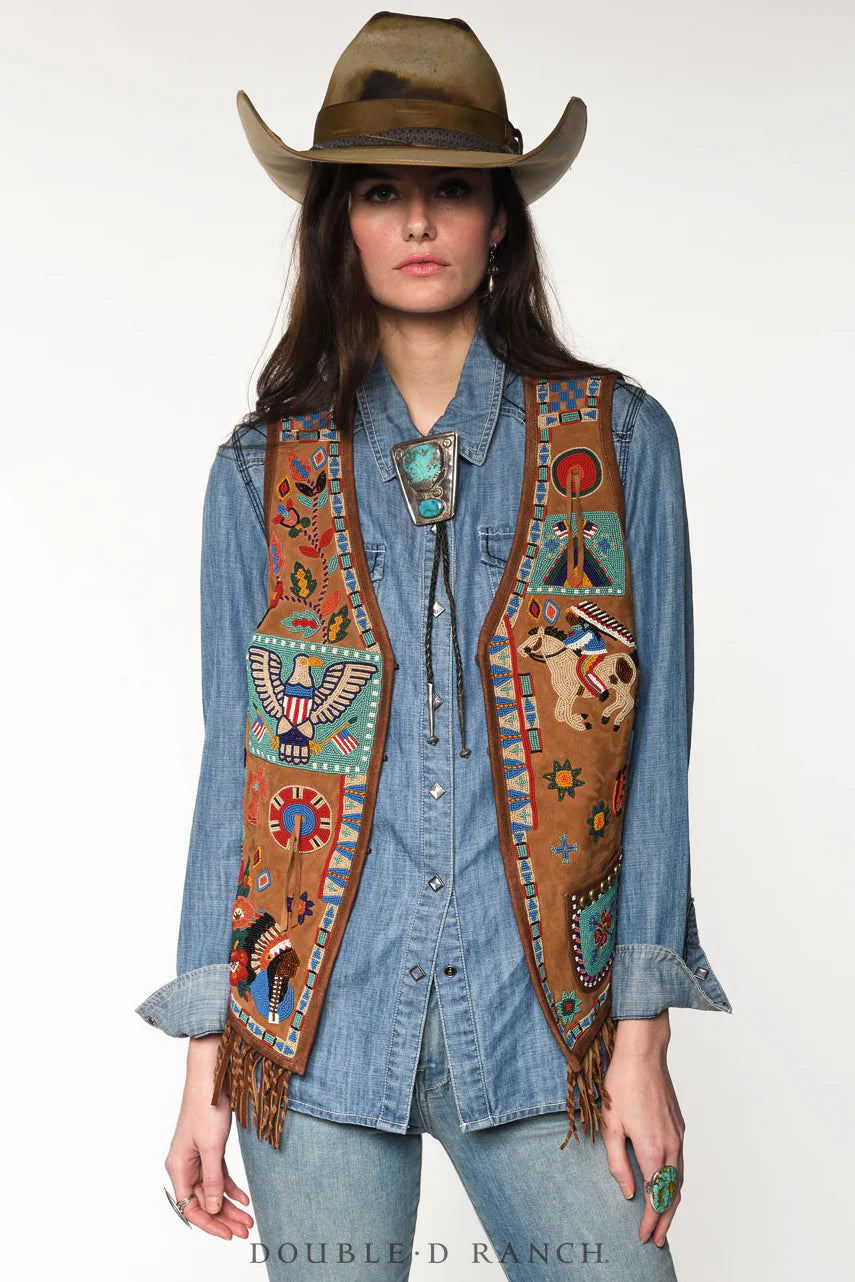 American Assemblage Beaded Vest by Double D Ranch