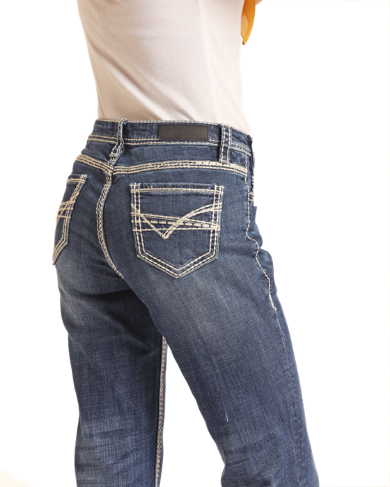 Mid Rise Trousers Rock & Roll Denim Jeans