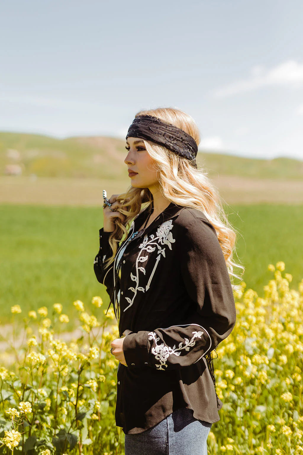 Ranch Rose Button Up at Bourbon Cowgirl