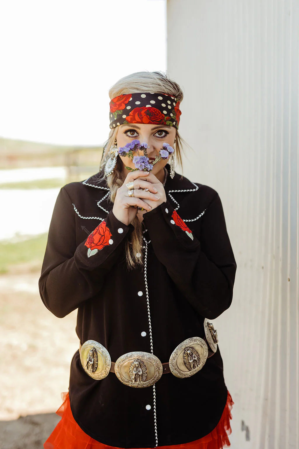 Ranch Rose Button Up at Bourbon Cowgirl
