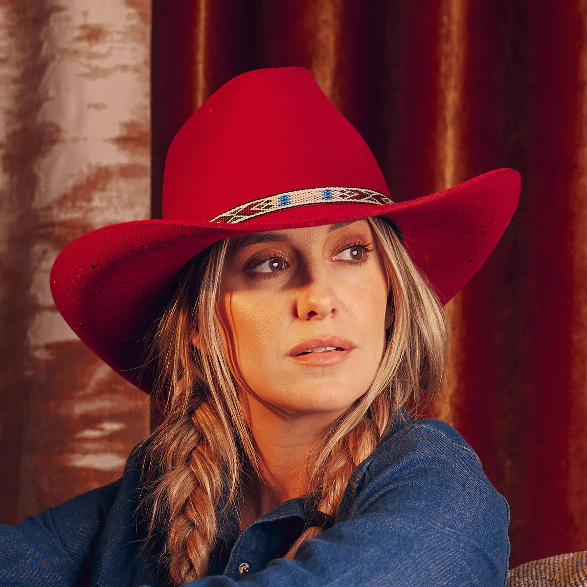 Red cowgirl hat online