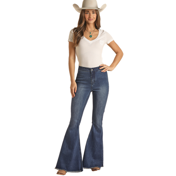 Cowgirl Outfit Flared Jeans Bell Bottom Jeans With Extra Stretch