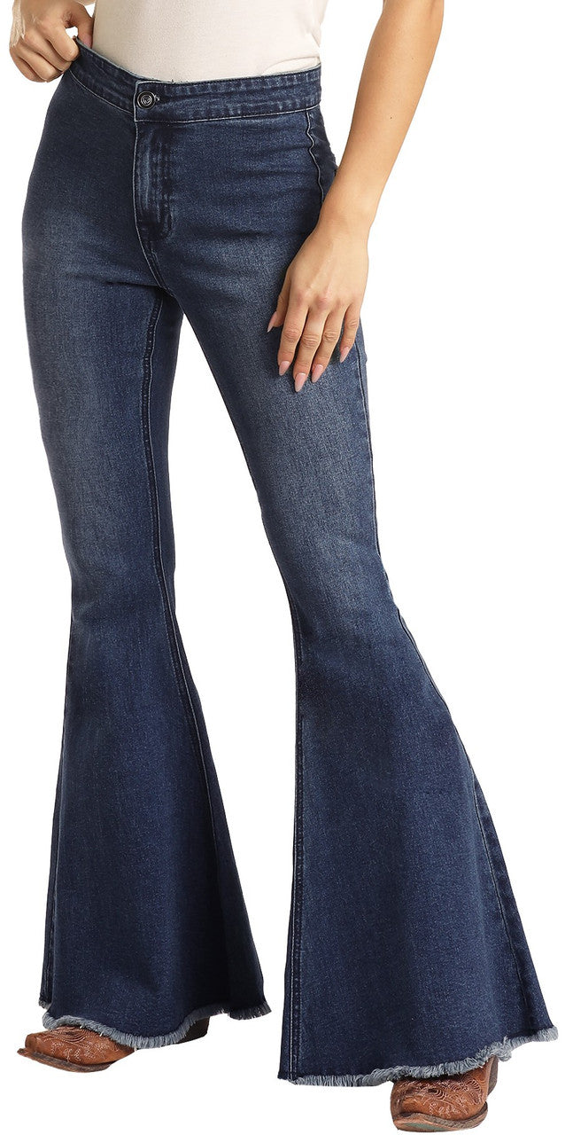 Dark wash flare jeans