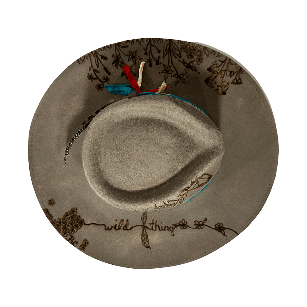 WT-GRAY-TOPWEB hat with wild things design