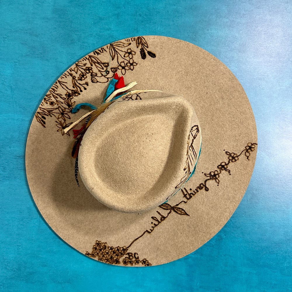 Wild Thing hat with floral detail - WT-TANTQWEB