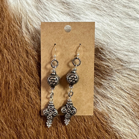 akear9 silver dangle earrings