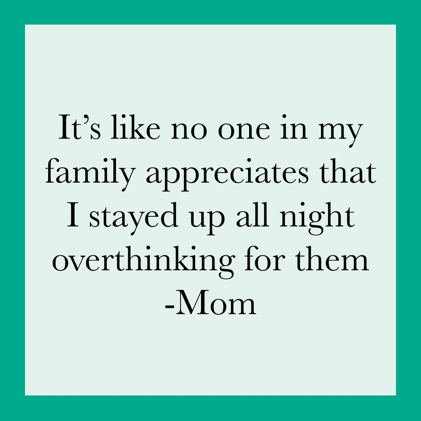 CARD Overthink Mom | Funny Gift | Kitsch Greeting Cards