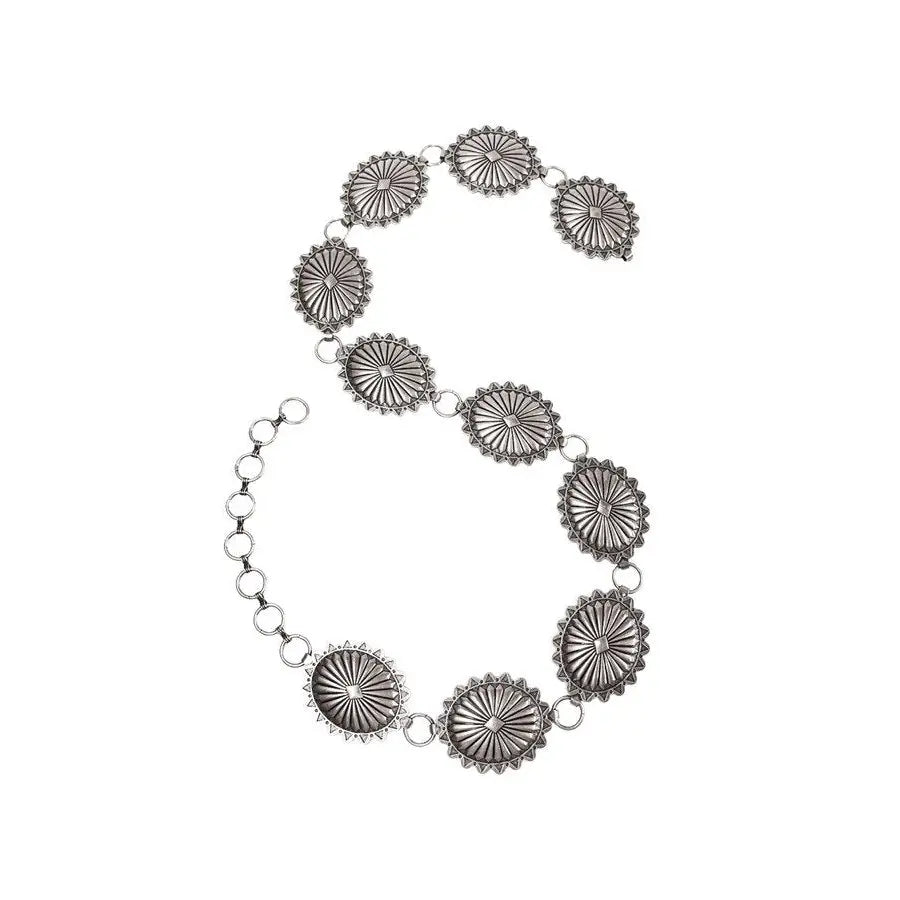 Oval Concho Link Chain Belt- Western Belts for Cowgirls