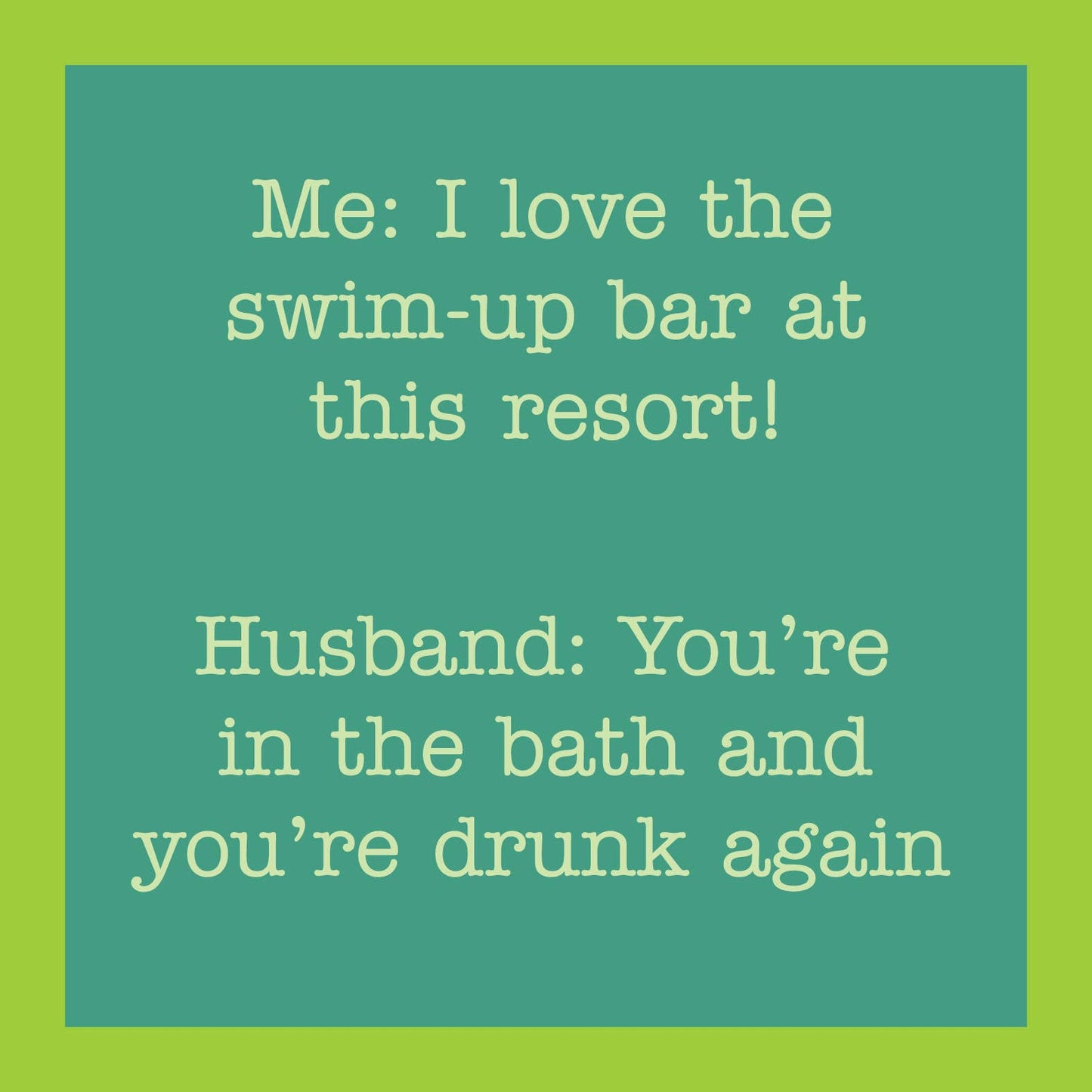 CARD Swim Up Bar | Funny Party Gift | Kitsch Greeting Cards