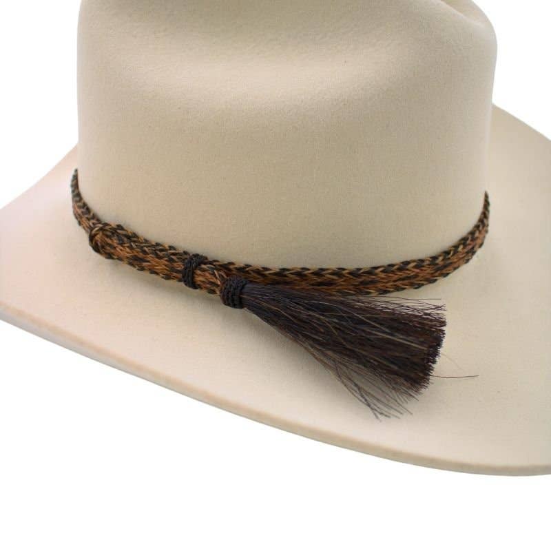 Horsehair Braided Single Cowboy Tassel Hat Band - Sundown