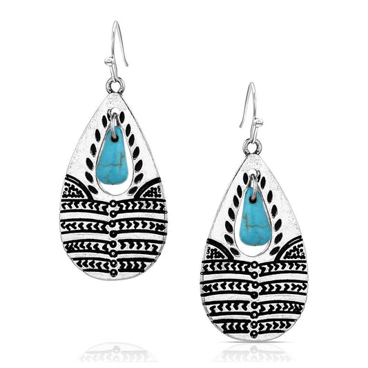e-bynder-AER6245 Turquoise Teardrop Earrings
